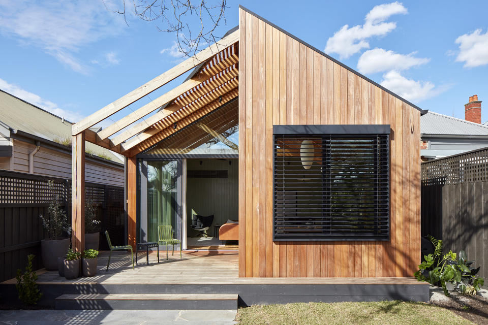 A backyard terrace