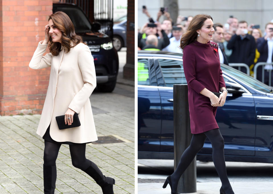 <p>And for a very good reason. It’s simply to avoid any awkwardness when meeting members of the public. If Kate doesn’t feel it’s right to shake hands, she will hold the clutch with both hands in front of her. <i>[Photo: Getty]</i> </p>