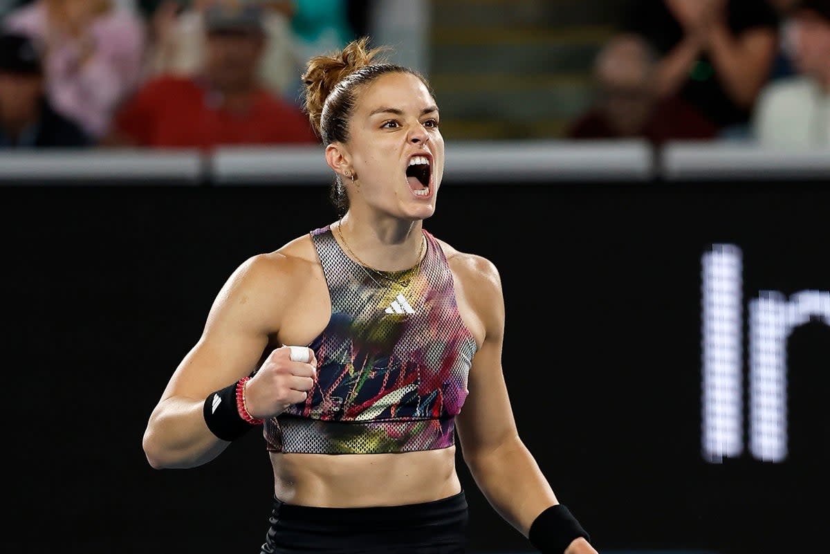 Maria Sakkari 27, became the highest-ranked Greek player in history alongside Stefanos Tsitsipas when she reached No 3 in March 2022 (Getty Images)