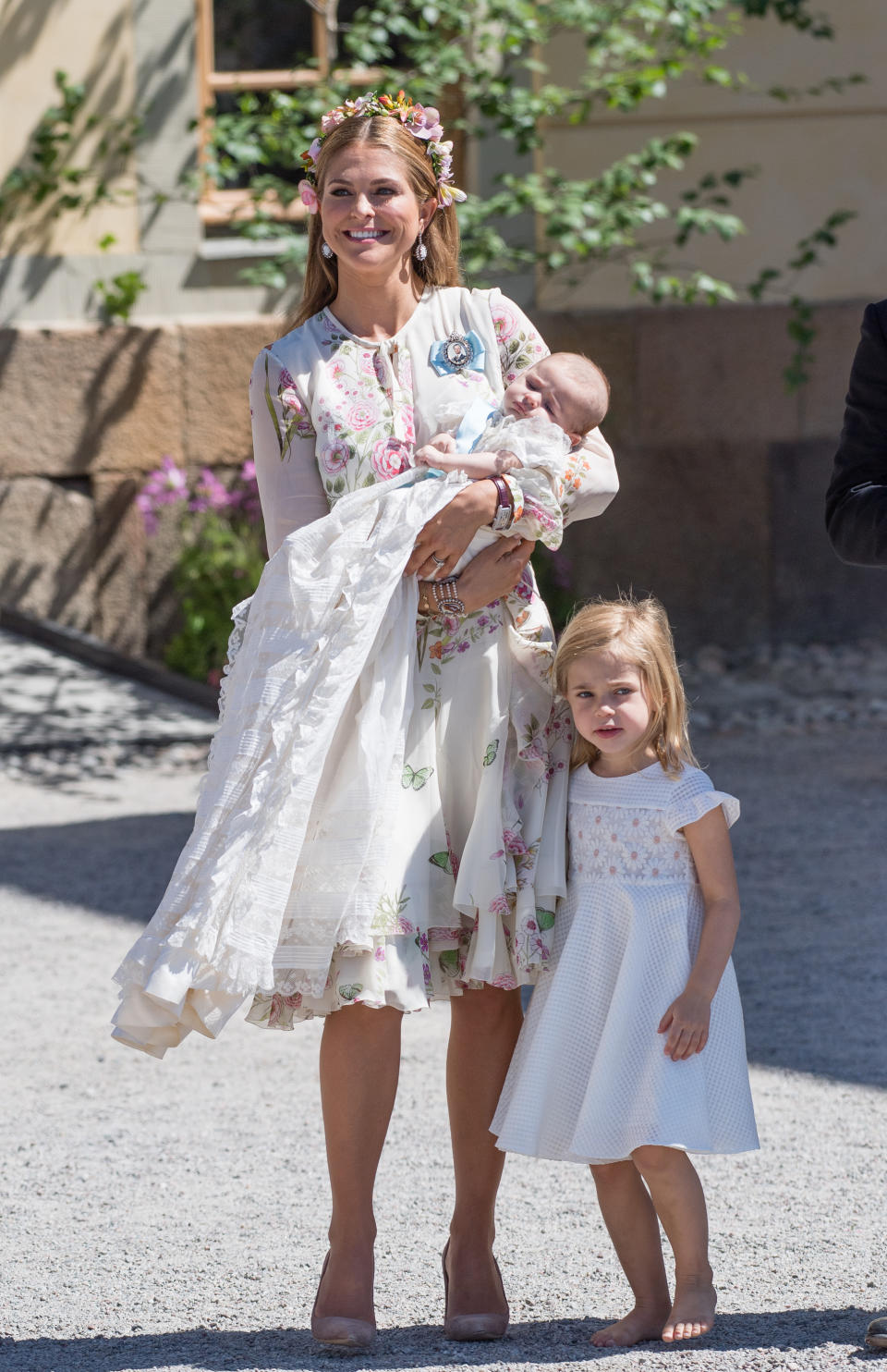 Princess Leonore (right) with her mother, Princess Madeleine, and baby sister, Princess Adrienne. (Photo: Samir Hussein/Samir Hussein/WireImage)