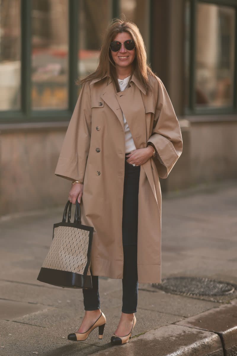 Add a trench coat