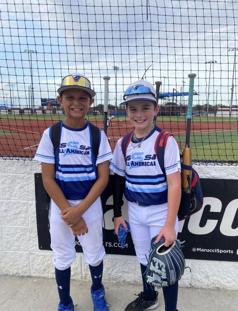 2 local Amarillo boys went to the semifinals for the 9u south region in the All American Games in Viera, Florida this last week: Oakley Schuler, left, and Beckham Urbanczyk.