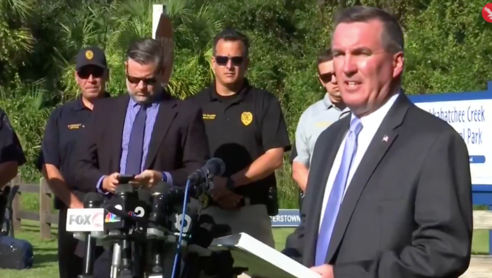 FBI special agent Michael McPherson speaks to media on Wednesday afternoon (Screengrab)