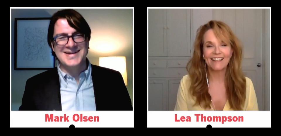 Film writer Mark Olsen chats with actress Lea Thompson