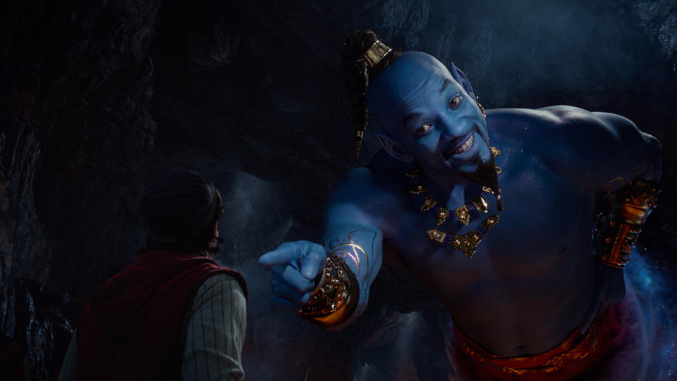 Will Smith's Genie points in Disney's live-action Aladdin