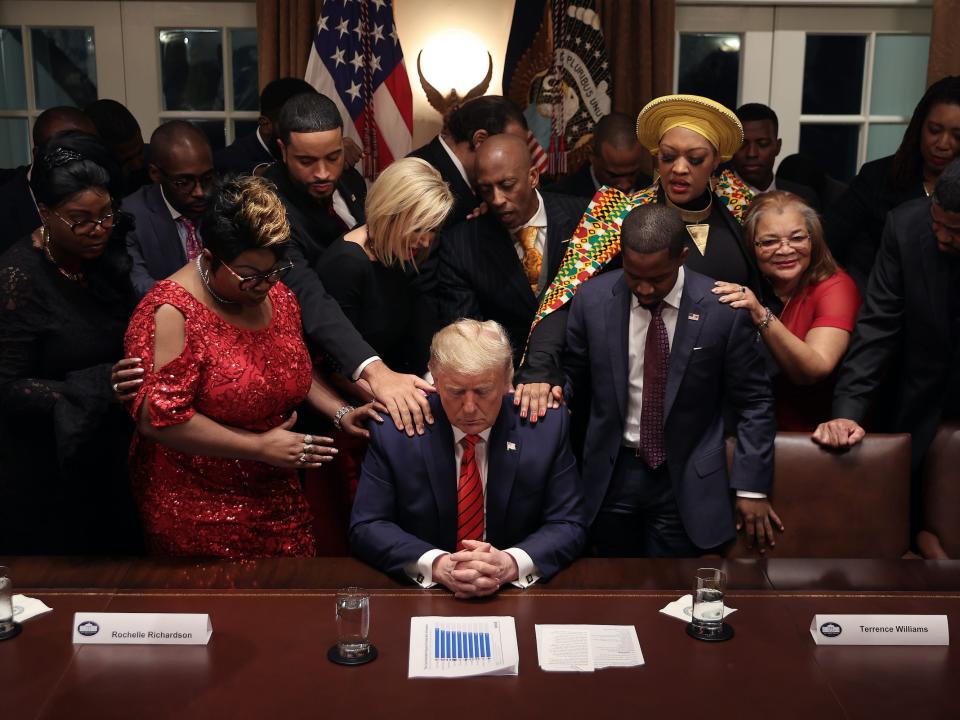 trump pray black supporter