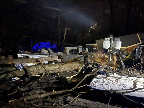 A severe storm struck McCormick's Creek State Park where people were camping Friday night.