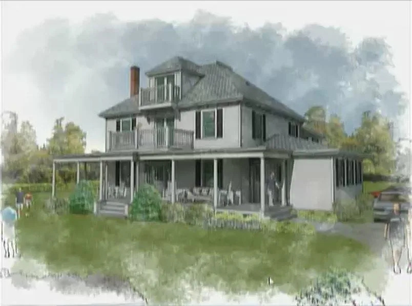 This rendering shows a proposed new look for the historic Carriage House Motel on Post Road in Wells, Maine,