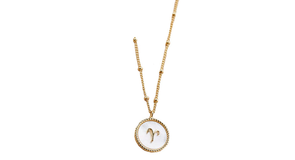 Mother-of-Pearl Zodiac-Coin Necklace