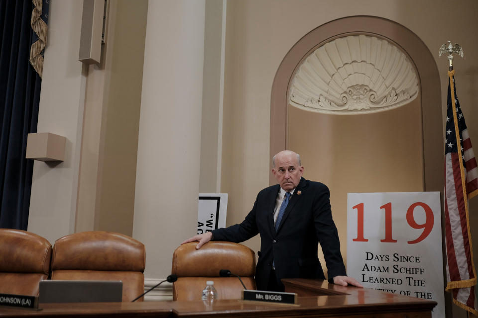 D.C. Rep. Louie Gohmert (R-Texas) settles in before the House Judiciary Committee hearing on the impeachment inquiry at the Longworth House Office building on Capitol Hill in Washington, D.C., on Dec. 9, 2019. | Gabriella Demczuk for TIME