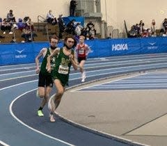 Nashoba's Freddy Collins shattered meet and state records in the mile at the MSTCA Northeast Invitational at the Reggie Lewis Center.