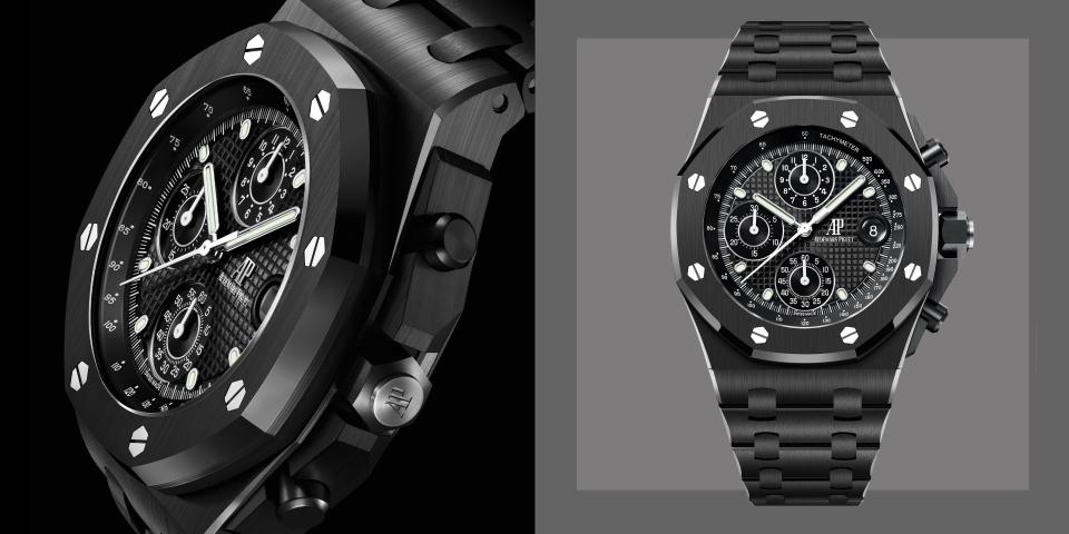 <p><a href="https://www.audemarspiguet.com/com/en/watch-collection/royal-oak-offshore/26238CE.OO.1300CE.01.html" rel="nofollow noopener" target="_blank" data-ylk="slk:Shop Now;elm:context_link;itc:0;sec:content-canvas" class="link ">Shop Now</a></p><p>Royal Oak Offshore Selfwinding Chronograph 42mm, ref. 26238CE </p><p>$84400.00</p><p>audemarspiguet.com</p>