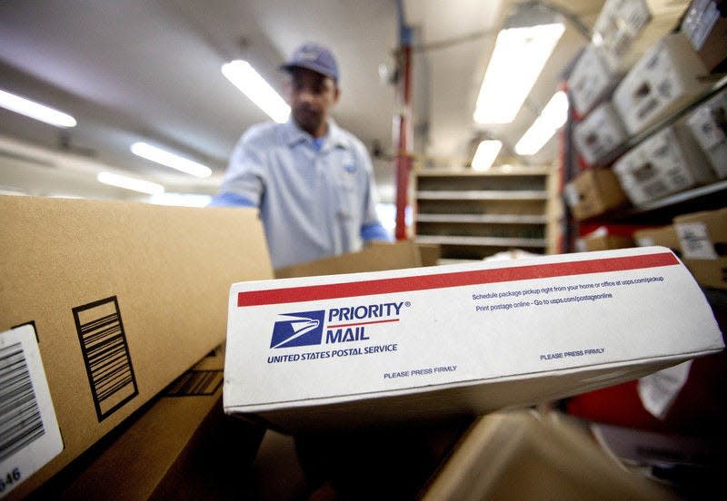 The U.S. Postal Service estimates it'll deliver more than 28 million packages per day Dec. 16-21 and an average 20.5 million packages per day through the end of the year.
