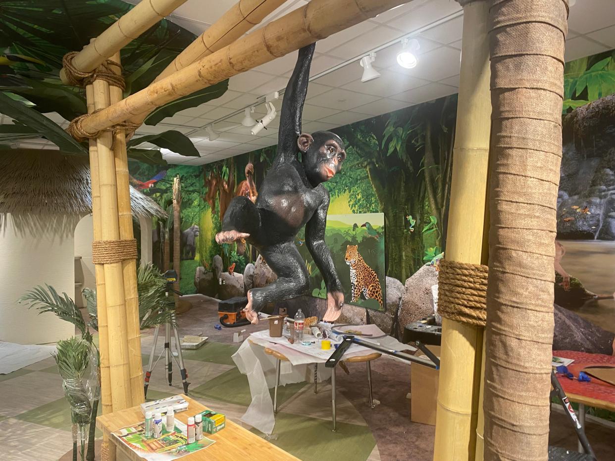 Gregory-Portland ISD is nearing completion on its new Early Childhood Center, which features themed classrooms such as a still-under-construction rainforest classroom.