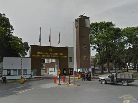 The General Santander National Police Academy in Bogota, which has been hit by a car bomb (Google)