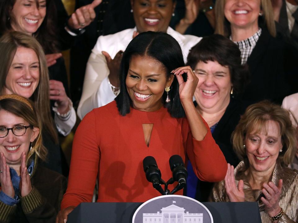 michelle obama red dress last speech as first lady