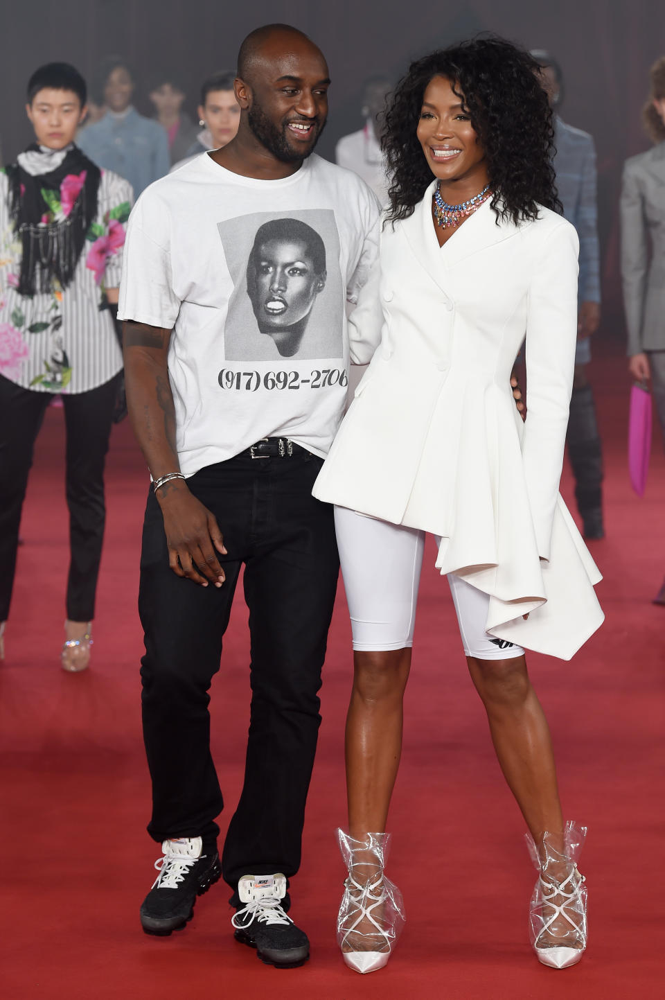 Virgil Abloh and Naomi Campbell - Credit: WWD