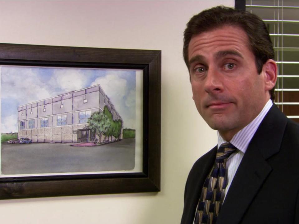 the office pam's painting