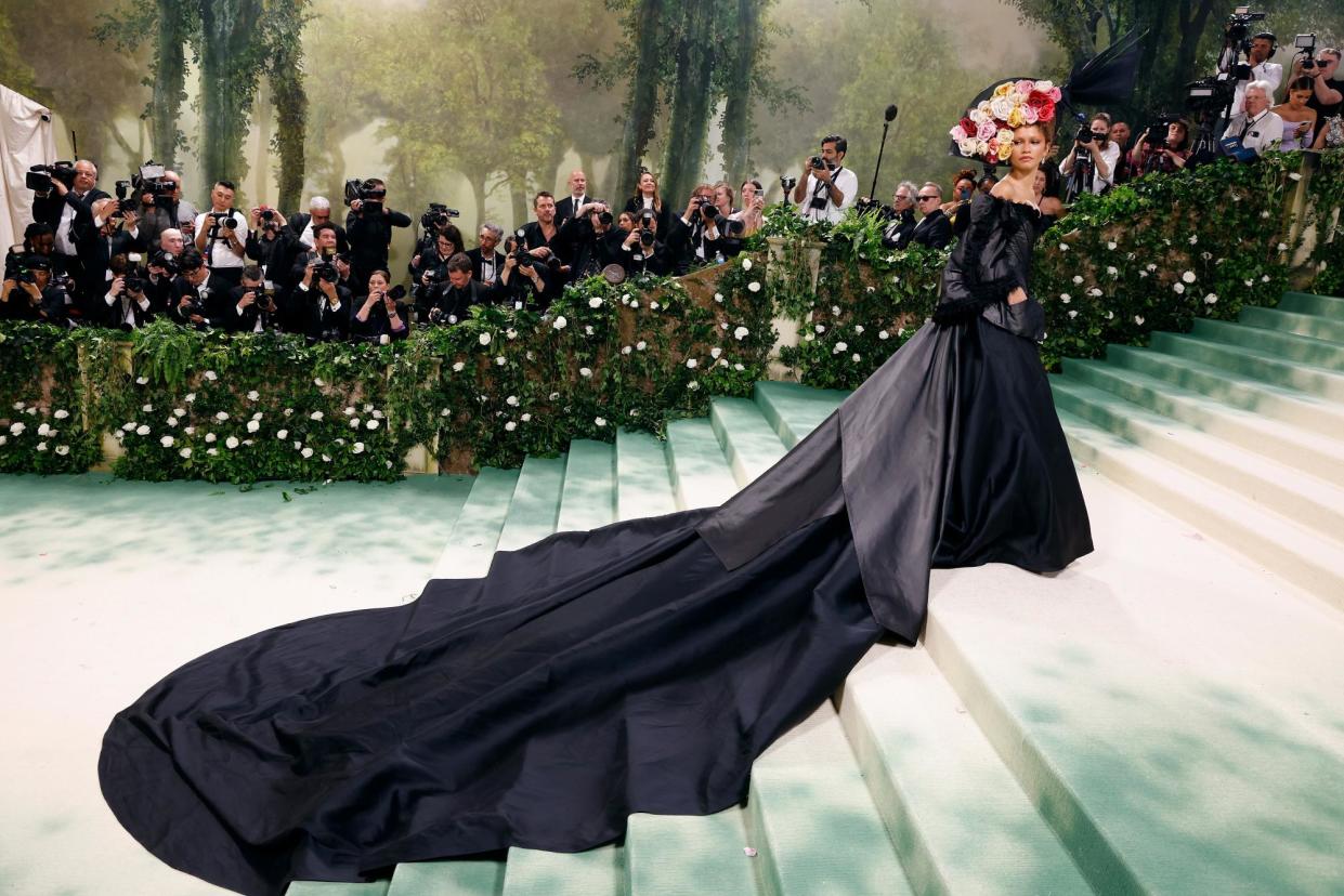 <span>Zendaya wearing a vintage couture Givenchy gown from 1996.</span><span>Photograph: Taylor Hill/Getty Images</span>