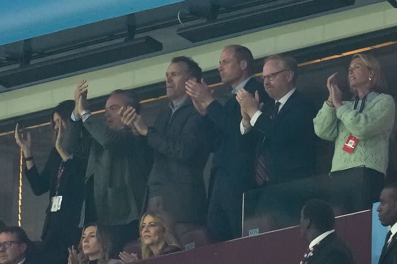 The Prince of Wales applauds in the stands during the UEFA Conference League semi-final, first leg match at Villa Park, Birmingham. Picture date: Thursday May 2, 2024. -Credit:Nick Potts/PA Wire.