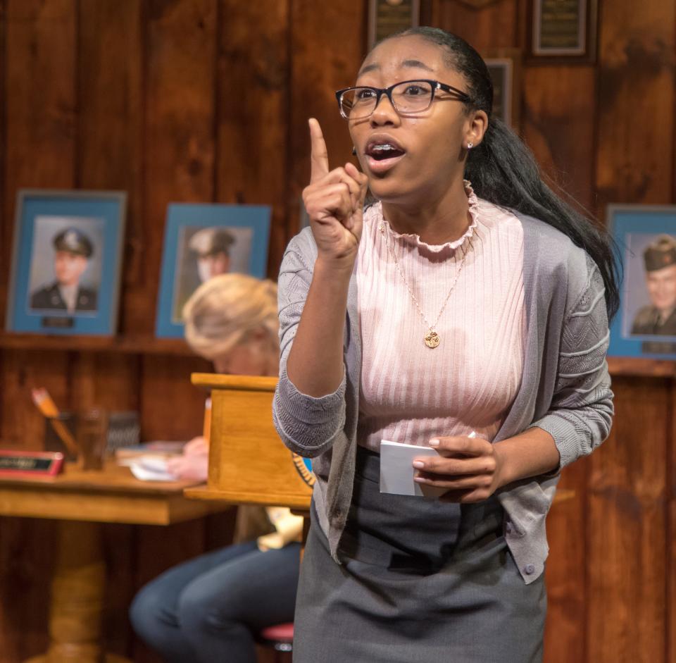Deysha Nelson plays a young debater in “What the Constitution Means to Me” at Florida Studio Theatre.