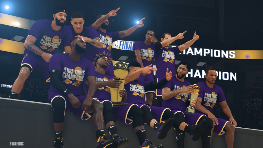 NBA 2K Lakers win title