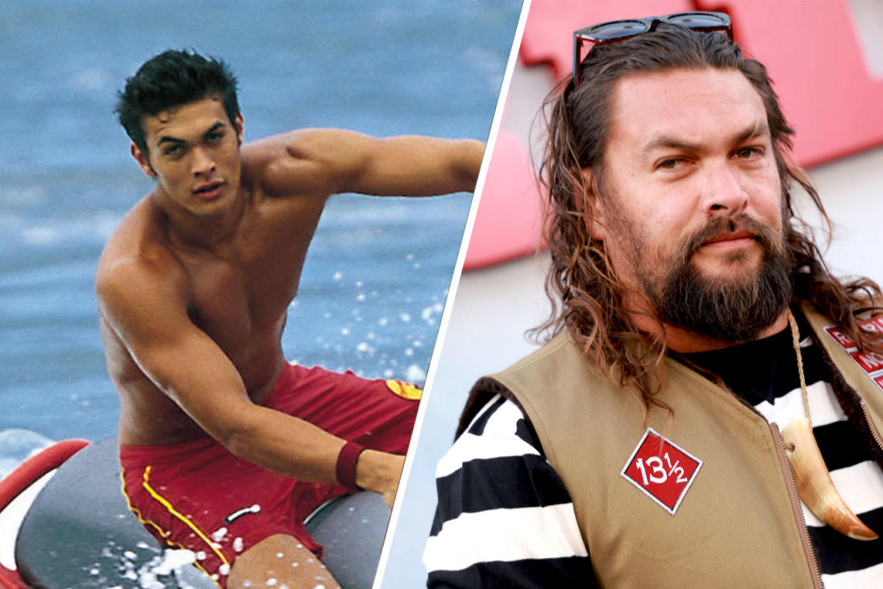 Jason Momoa might be known for his roles in films like Aquaman now, but he had his first break in Baywatch. (Getty)