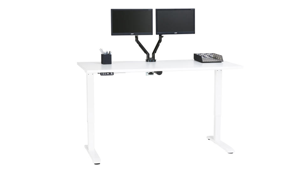 <p>Maximise your efficiency in the office by investing in the Stilford Electric Desk ($499). Powered by a single motor, the height can be adjusted between 715 and 1115 mm while the ergonomic design encourages better posture. Best of all, the futuristic design and scratch-resistant melamine finish gives a fresh, modern feel to your workspace or home office- transforming your time spent working into a focused and feel-good experience. </p>