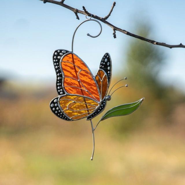 Realistic Paper Butterflies, Double-sided, Butterfly Craft Cutouts morphos  and Monarch Faux Butterfly 5 Piece Set 