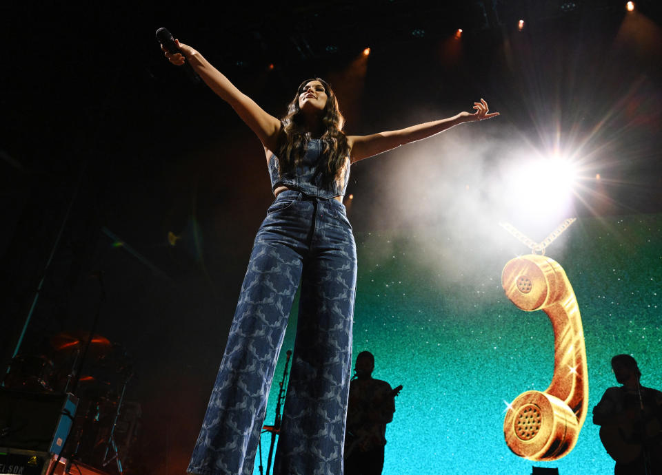 Kacey Musgraves performs onstage during Palomino Festival held at Brookside at the Rose Bowl on July 9, 2022 in Pasadena, California. - Credit: Michael Buckner for Variety