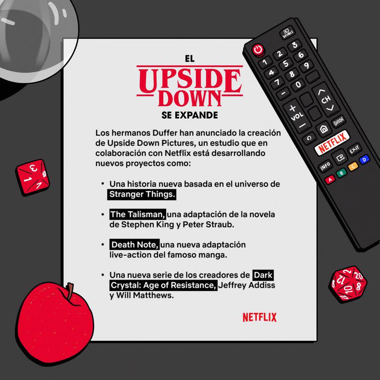 'Upside Down Pictures' desarrollará proyectos como una nueva historia basada en el universo de 'Stranger Things' o una adaptación de la novela 'The talisman'