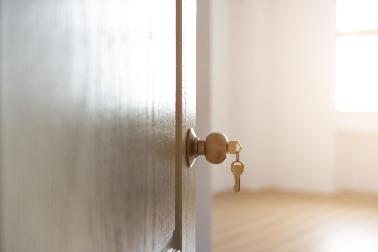 key in interior door of house