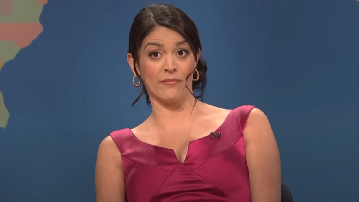  Cecily Strong as The Girl You Wish You Hadn’t Started A Conversation With At A Party on Weekend Update. 