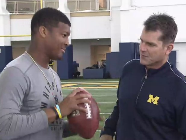 Jameis Winston and Jim Harbaugh