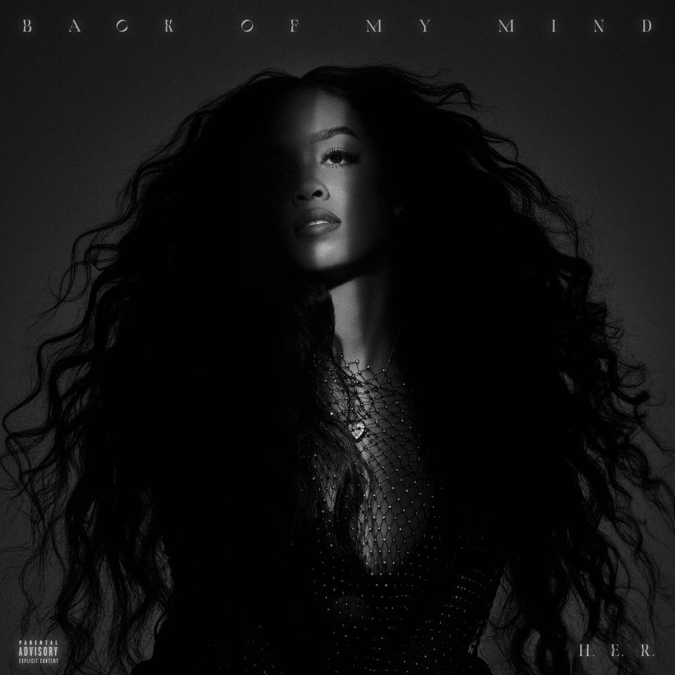 This cover image released by MBK Entertainment/RCA Records shows "Back of My Mind" by H.E.R. (MBK Entertainment/RCA Records via AP)