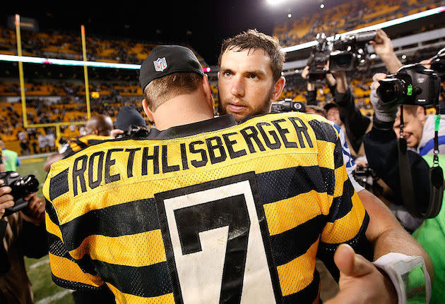 Andrew Luck and Ben Roethlisberger may need to console one another after this week. (Getty)
