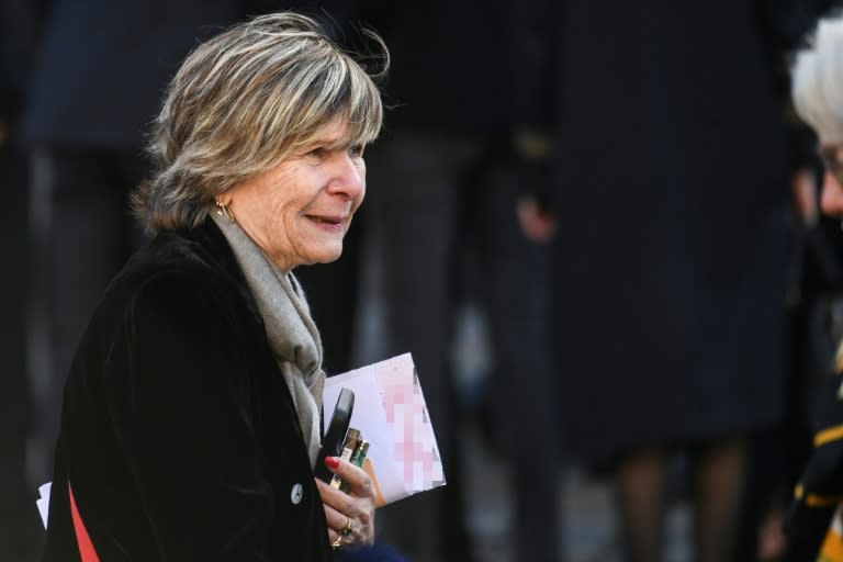 Mimi Marchand lors des obsèques de Bernard Tapie à Paris 6 octobre 2021 (Alain JOCARD)