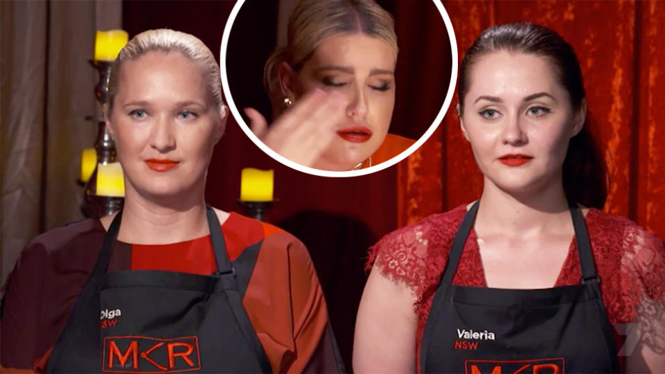 Olga and Valeria shock contestants with their unique traditional Russian menu. Source: Seven