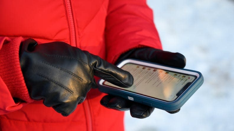 Harrms Leather Touchscreen Gloves.