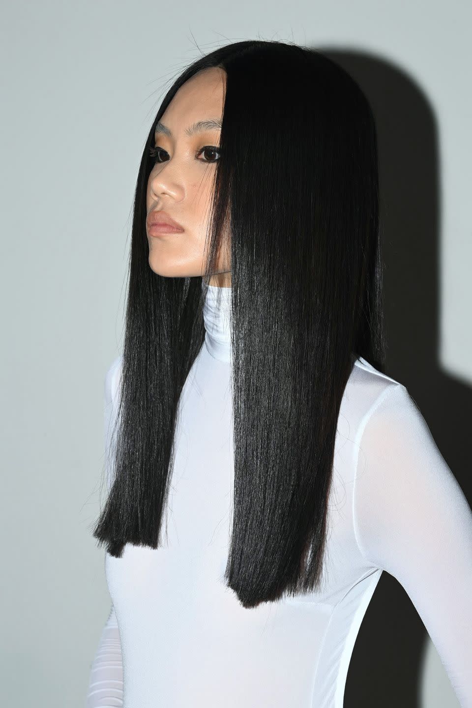 new york, new york september 11 a model prepares backstage for tresemme x laquan smith during nyfw on september 11, 2023 in new york city photo by dave kotinskygetty images for tresemme