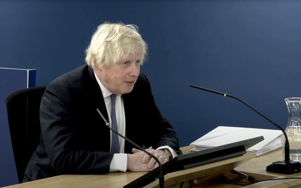 Boris Johnson resumes his evidence at the Covid Inquiry