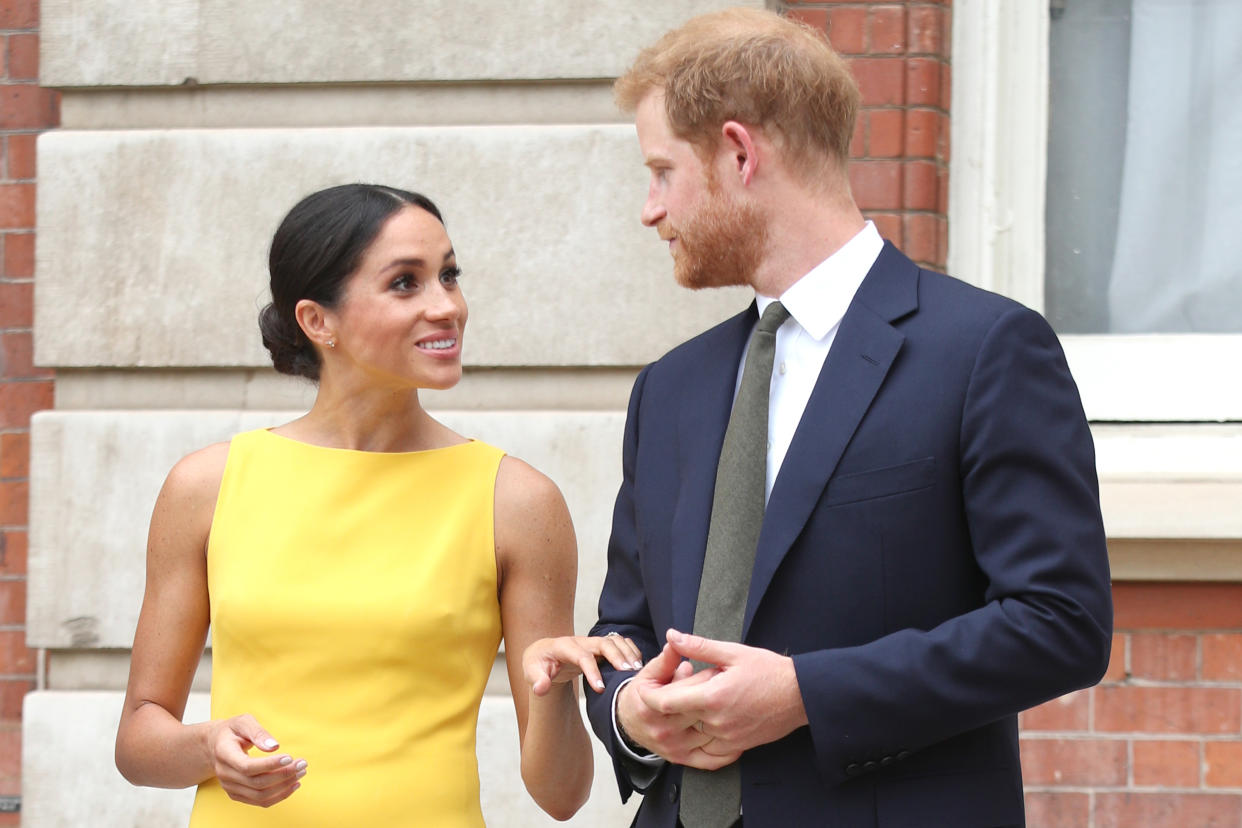 The Duke and Duchess of Sussex attended a Commonwealth Youth Forum in London on Thursday night [Photo: Getty]