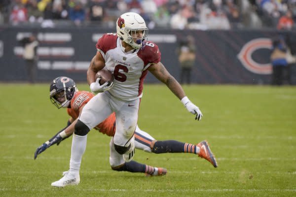 Running back James Conner and the Arizona Cardinals will host the San Francisco 49ers on Sunday in Glendale, Ariz. File Photo by Mark Black/UPI