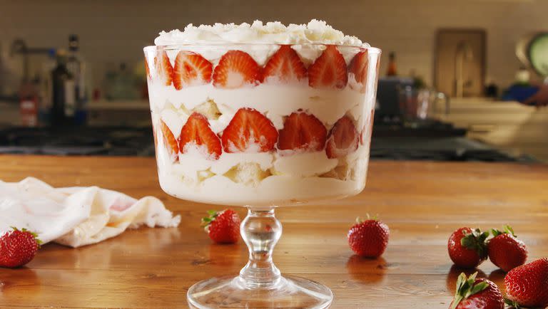 Strawberry Champagne Trifle