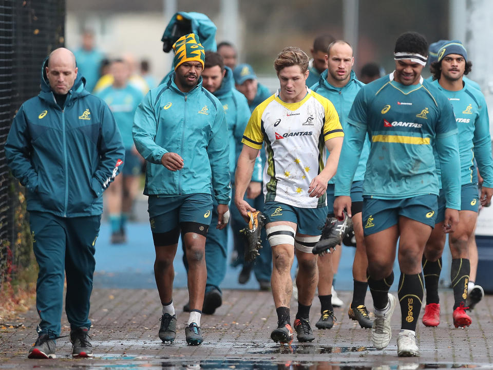 The Australian team was forced off their training pitch at Edinburgh University: Getty