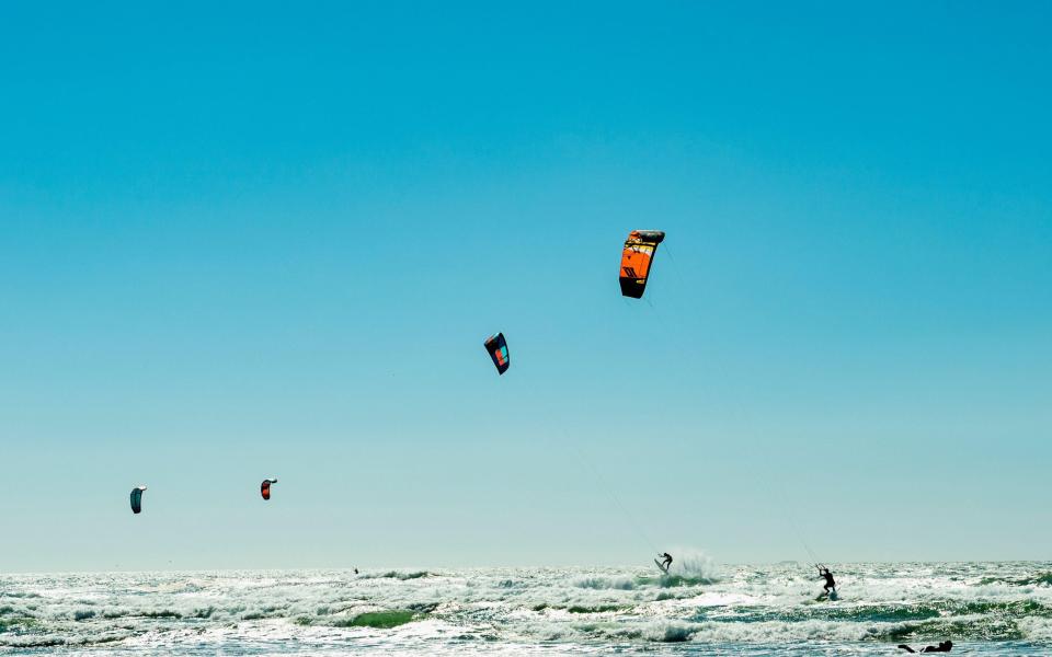 Try kiteboarding at Manzanita Beach