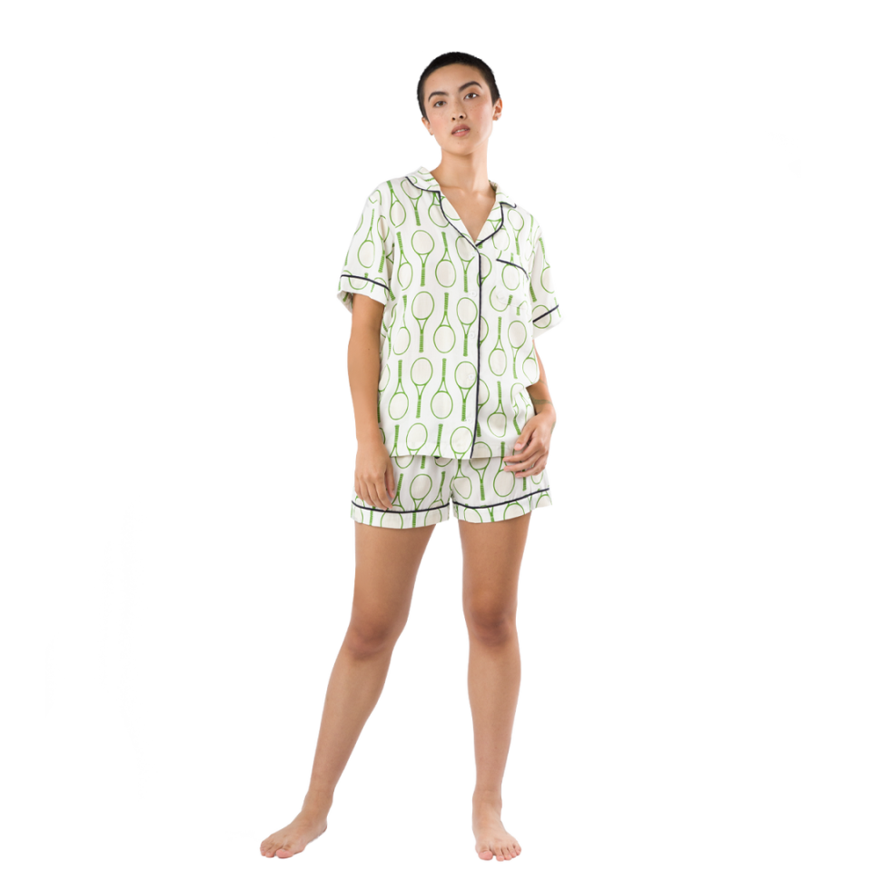 Katie Kime Tennis Time Pajama Shorts Set