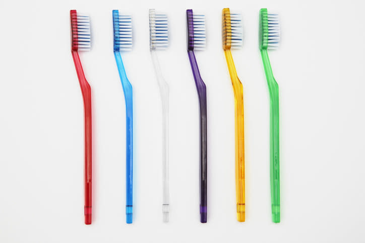 multiple toothbrushes