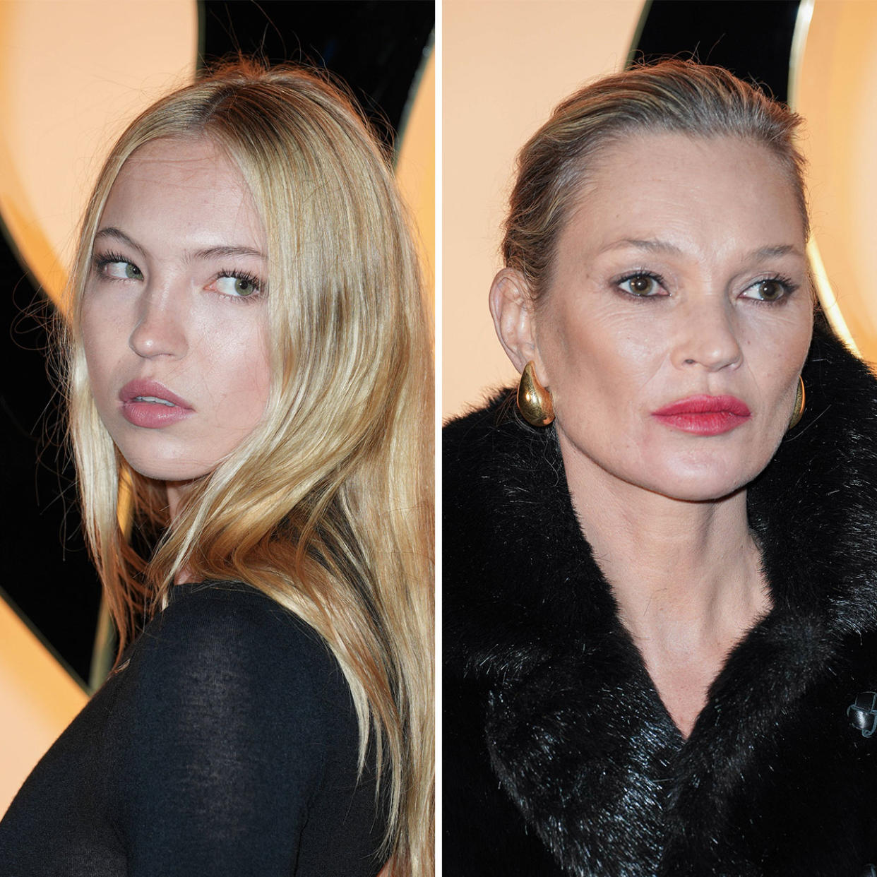 lila and kate moss saint laurent show photocall autumn winter 2024