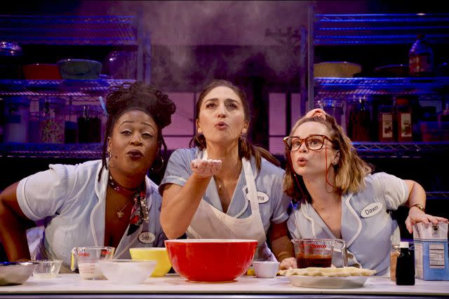 Bleecker Street Charity Angél Dawson, Sara Bareilles, and Caitlin Houlahan in 'Waitress: The Musical'